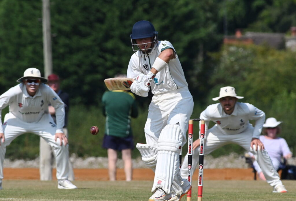 Tom Moulton made a battling 31 not out for Staffordshire.