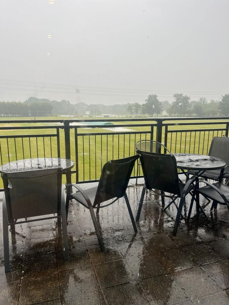 Heavy rain saw Staffordshire's NCCA Knockout Trophy game against Dorset at Bashley abandoned.