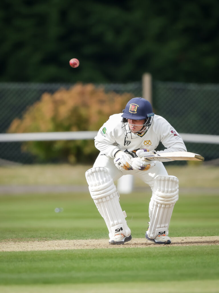 Staffordshire's Matt Morris bats in the NCCA Championship final