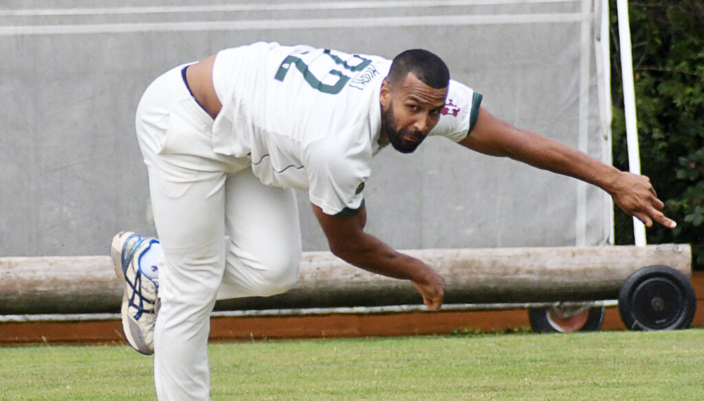 Staffordshire seamer Liam Hurt.