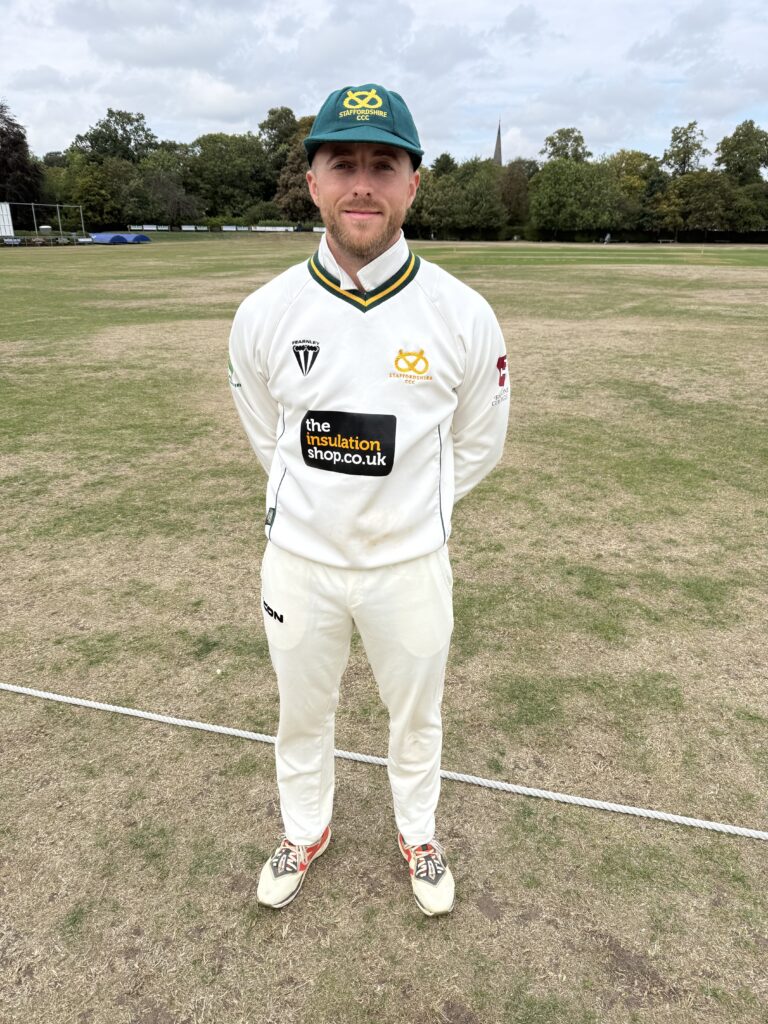 Matt Morris was awarded his Staffordshire county cap ahead of the final day against Suffolk.