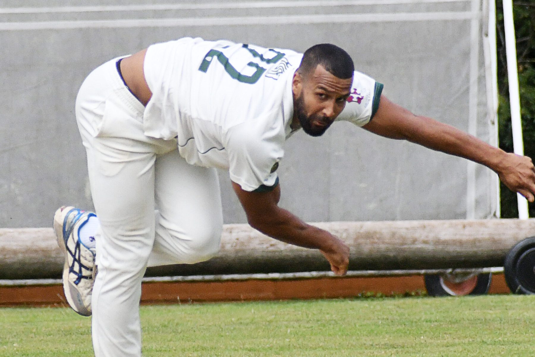 Staffordshire seamer Liam Hurt.