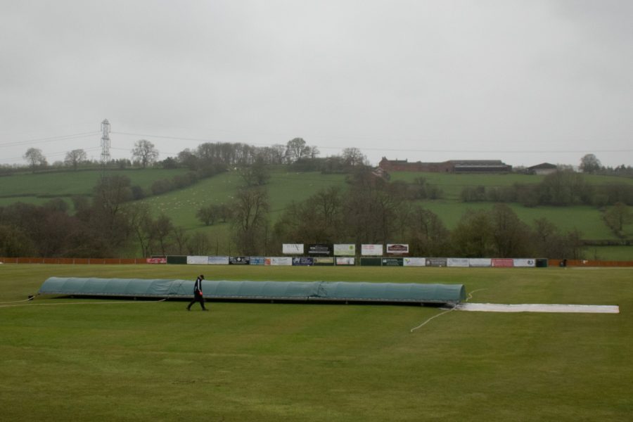 It was a damp picture at Checkley for Staffordshire's NCCA Twenty20 Cup games against Cumbria.