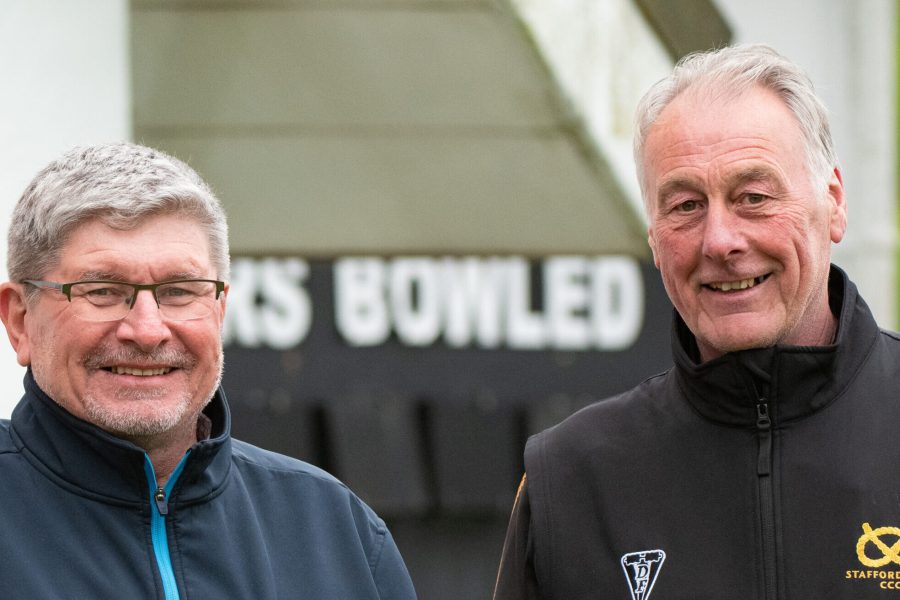 Steve Dean, left, and current Staffordshire director of cricket Dave Cartledge.