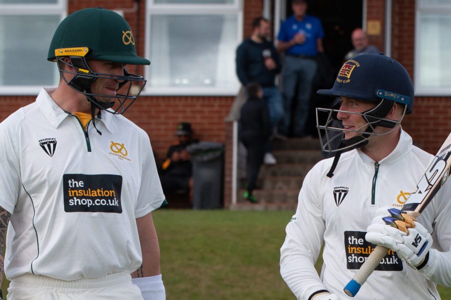 Staffordshire County Cricket Club captain James Kettleborough, left, and Matt Morris