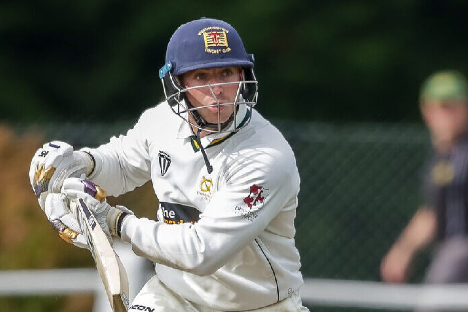Staffordshire's Matt Morris bats in the NCCA Championship final