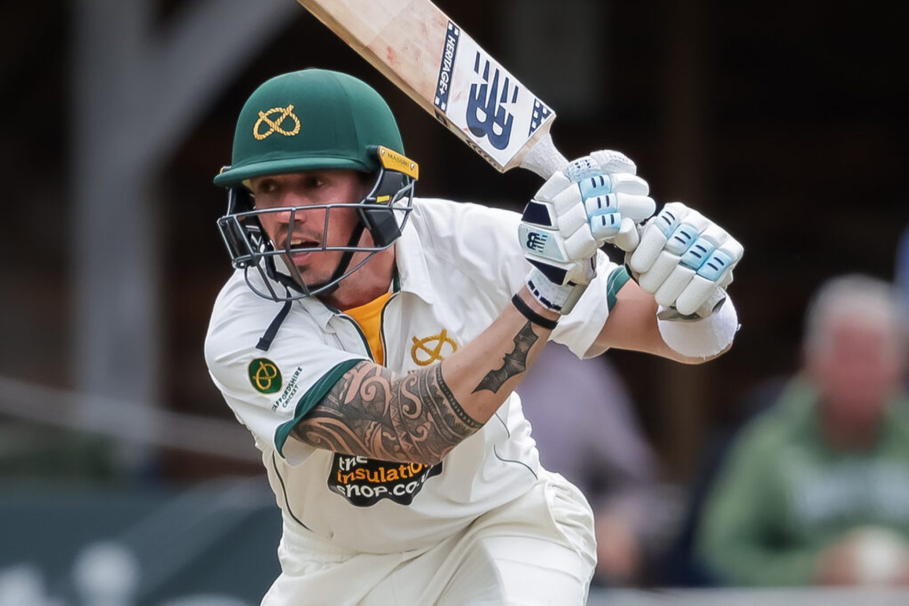 Staffordshire's James Kettleborough bats in the NCCA Championship final